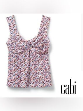 Cabernet White Multi-Print Sweetheart Tank Top